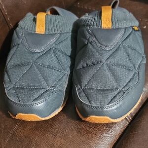 Teva Quilted Slip-On Loafers - Dark Green and Tan